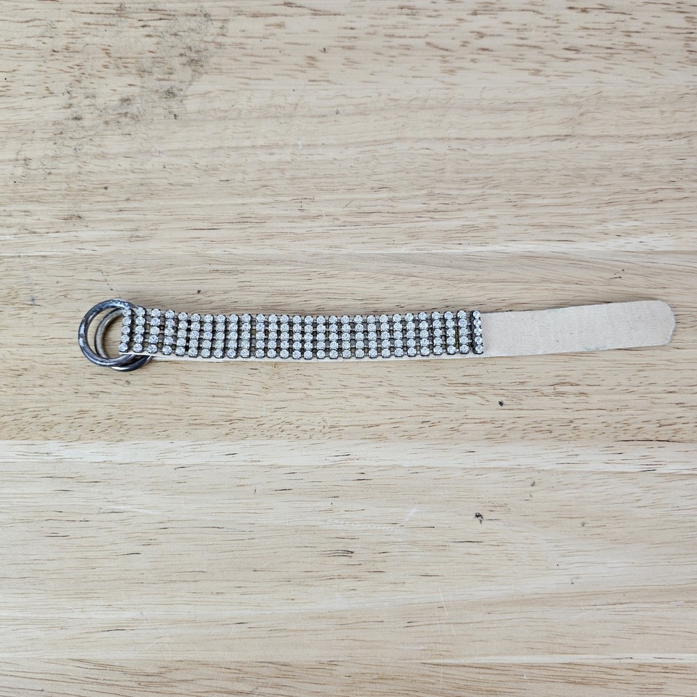 Beige‎ Rhinestone Bracelet Adjustable Womens